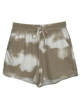 Urban Daizy Shorts Women's Size Large Tan White Cotton  High Waisted Lightweight